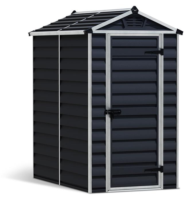 Palram - Canopia Kunststoff Gerätehaus Skylight 46 Dunkelgrau 175x121x204 cm