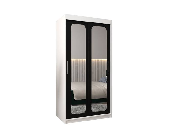 ABIKS MÖBEL Schwebetürenschrank Promo T3 Schlafzimmerschrank - mit Spiegel, Kleiderstange, Regalen
