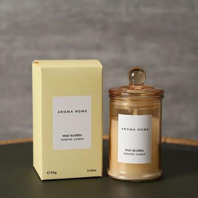 Uplift Picks Vintage Glass Jar Scented Candle Soy Wax Aromatherapy Home Decor Candle yellow