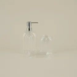 Karaca Home Gleam 3-teiliges Badezimmer-Accessoire-Set mit Lüster