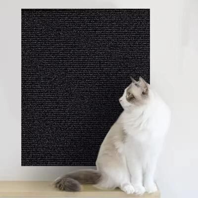 Uplift Essentials Self Adhesive Wall And Furniture Cat Scratch Protection Carpet black 11.8 X 23.6 In