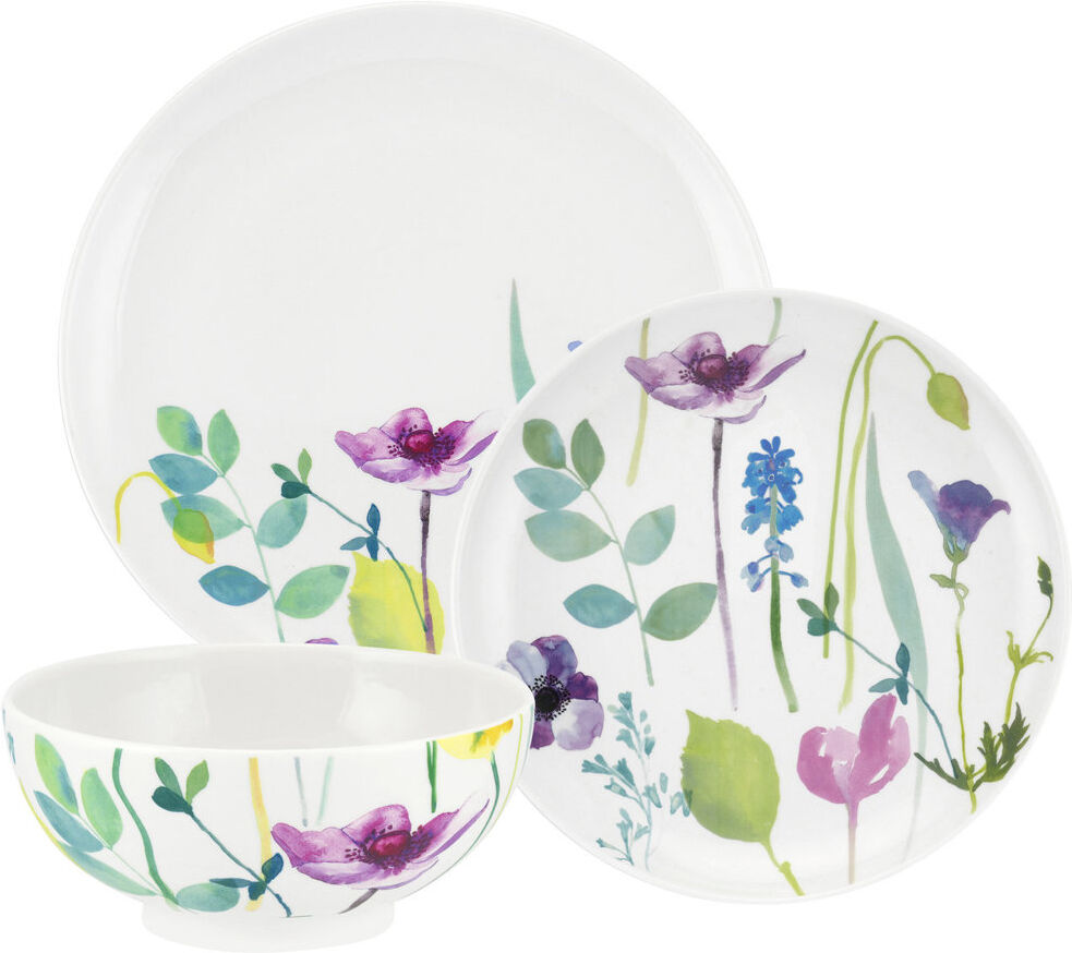 Portmeirion Water Garden 12 Piece Dinner Set Pink;Green;White 12