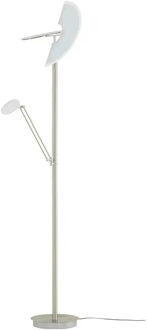 Meisterleuchten LED-Deckenfluter  3-flammig  Nickel-matt/ chrom   ¦ silber ¦