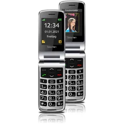 Bea-Fon SL645 plus 2G (2.80", 3 Mpx), Tastenhandy, Schwarz, Silber