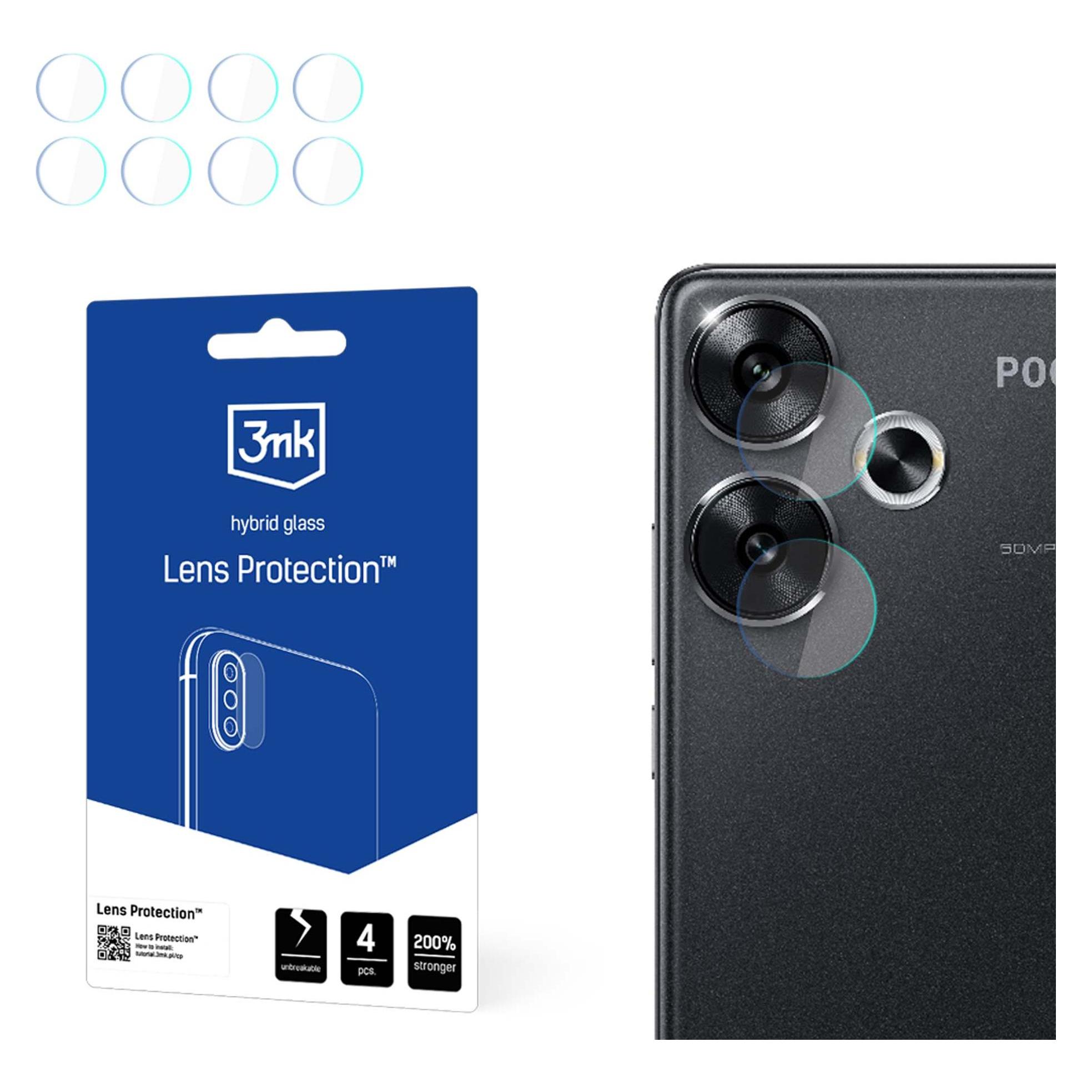 3MK Lens Protect Poco F6 Ochrona na obiektyw aparatu 4szt (4 Stk., Xiaomi Poco F6) (W-3LenProt-PF6-0)