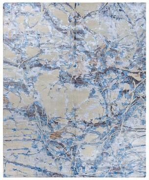 Overton "Modern One-of-a-Kind Hand-Knotted Area Rug - Beige, 8' 2"" x 10' 0"" - 8' 2"" x 10' 0"""