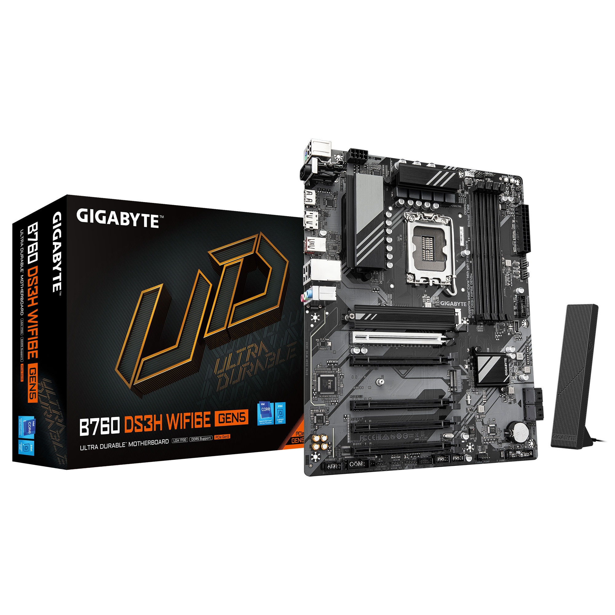 GIGABYTE B760 DS3H Gen5 ATX Mainboard - Sockel 1700