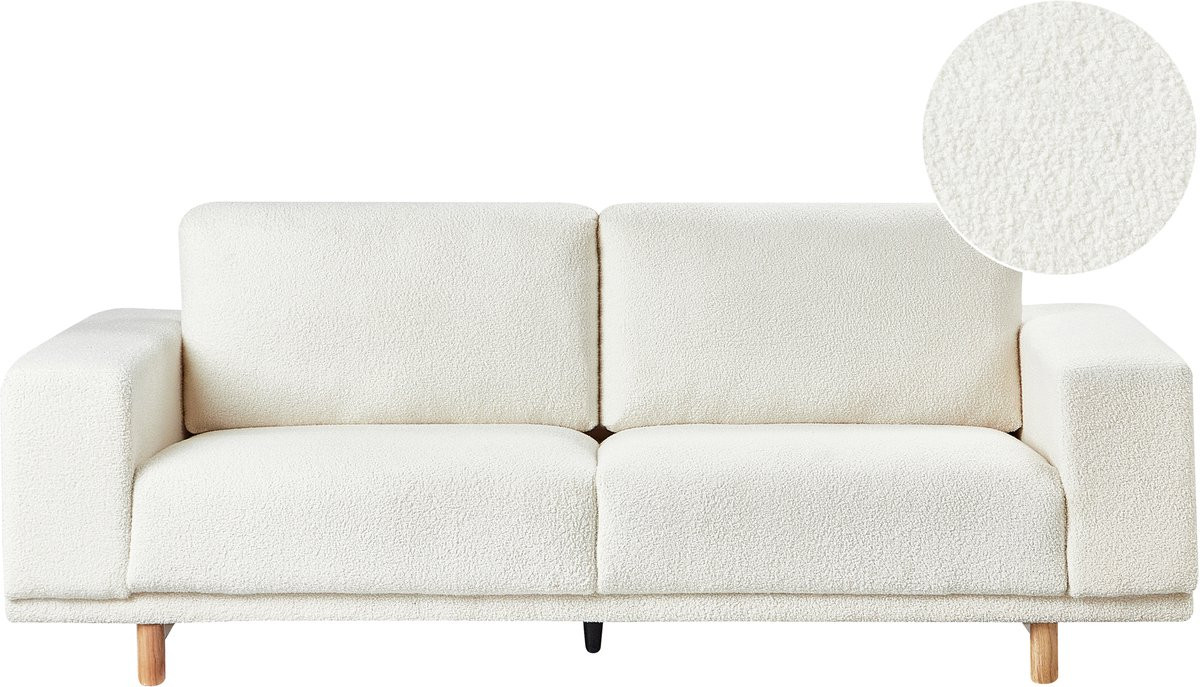 Beliani Moderne Driezitsbank voor de Woonkamer - Breedte: 220 cm
