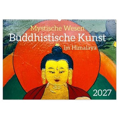 Mystische Wesen – Buddhistische Kunst im Himalaya (Wandkalender 2027 DIN A2 quer), CALVENDO Monatskalender