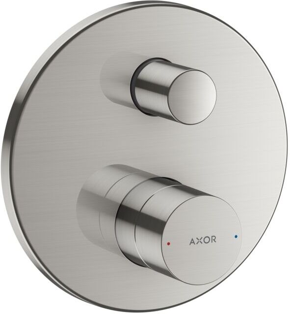 Hansgrohe Axor Uno Fertigmontageset 45407800 Unterputz-Wannenarmatur, Zerogriff, mit integrierter Sicherungskombination, Edelstahl-Optik