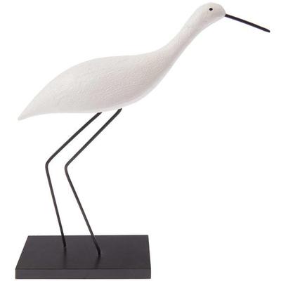 Deko Aufsteller Strandläufer, Weiß, Polyresin, 23 x 5,5 x 25