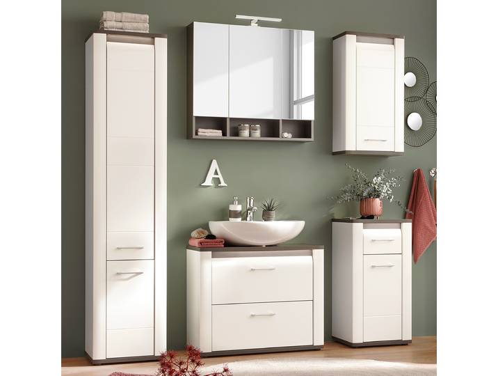 Ensemble de salle de bain 5 pcs 165 x 190 x 33cm Blanc