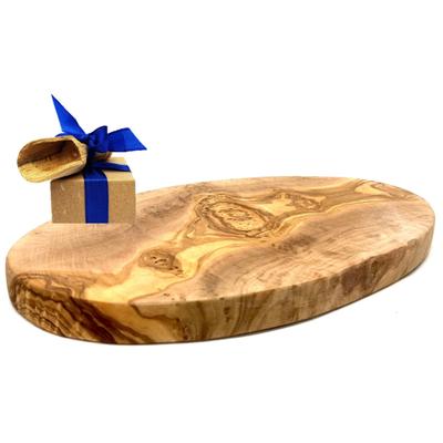 Frühstücksbrett OLIVENHOLZ-ERLEBEN "Brett oval, aus Olivenholz 24 cm", braun, B:15cm H:1,5cm L:25cm, Massivholz, Schneidebretter, platzsparende Form ist ideal für Frühstück, Snacks oder Servieren