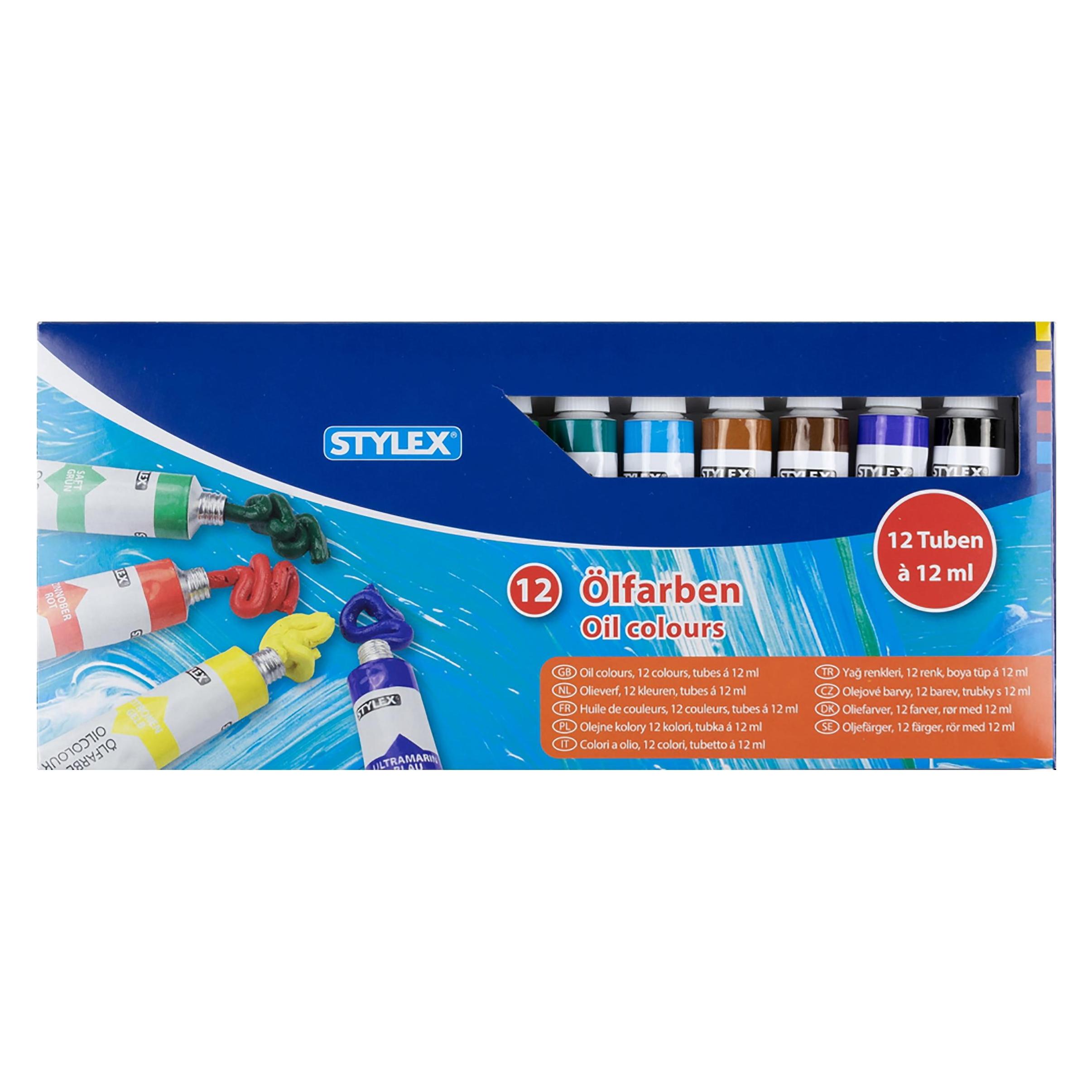 Stylex Ölfarbe 12ml 12 Tuben (12 ml) (28652)