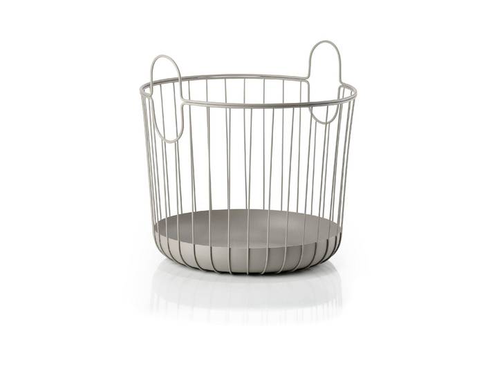 Aufbewahrungskorb ZONE DENMARK Inu Ø 40.6 cm , grau (taupe), H:41,1cm Ø:40,6cm, Eisen, Aufbewahrungsboxen, Aufbewahrungskorb