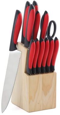 MegaChef 14 Piece Cutlery Set in Red - 14 Piece Set