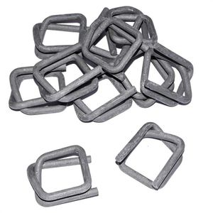 Linder Metallklemmen B8P, 25mm, für Textil-Umreifungsband, phosphatiert, 500 Stück