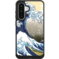 Nivocase Hülle für Samsung Galaxy A56 5G Handyhülle NIVOcore Case Schwarz Katsushika Hokusai Kunst Die (Samsung Galaxy A56 5G), Smartphone Hülle, Schwarz