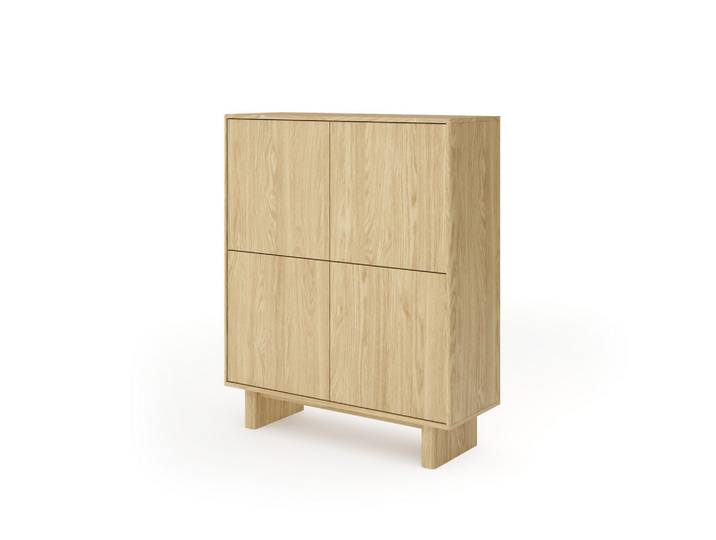 KOMMODE TRAVE 103,5/124,2/38,1cm mit Schubladen 2 Türen Eichefarben