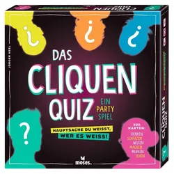 moses. Das Cliquenquiz – Quiz- und Partyspiel mit 300 Fragen für 2–6 Spielende ab 12 Jahren