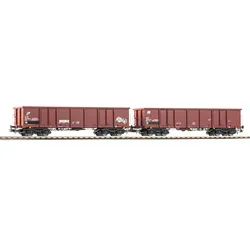 PIKO 28310 H0 2er Set Offene Güterwagen Eaos mit Graffiti, FS, Ep. VI