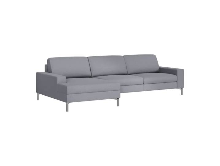 Ecksofa Quattro, Johann Jakob, kat. , king grey, Textil