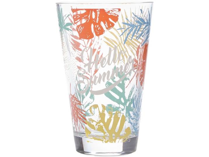 Wasserglas HELLO SUMMER 1 Stück mehrfarbig 0.31 L