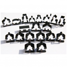 Hans im Glück Carcassonne - Meeple - 19er-Set (komplettes Spielfiguren-Set) - TRANSPARENT Schwarz 293416