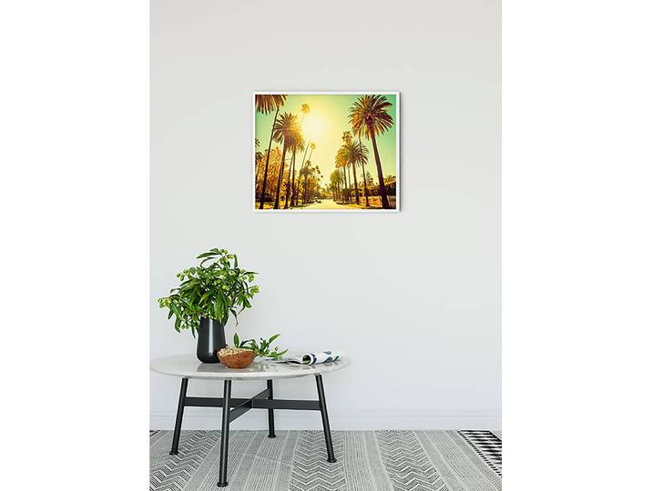 Wandbild Palm Alley Fotopapier mit seidenmatter Oberfläche und hoher Lichtbeständigkeit Multicolor 70 x 50 x 0cm