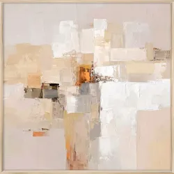 EUROART Wandbild 55 x cm Neutral Fields II Kunststoff Beige