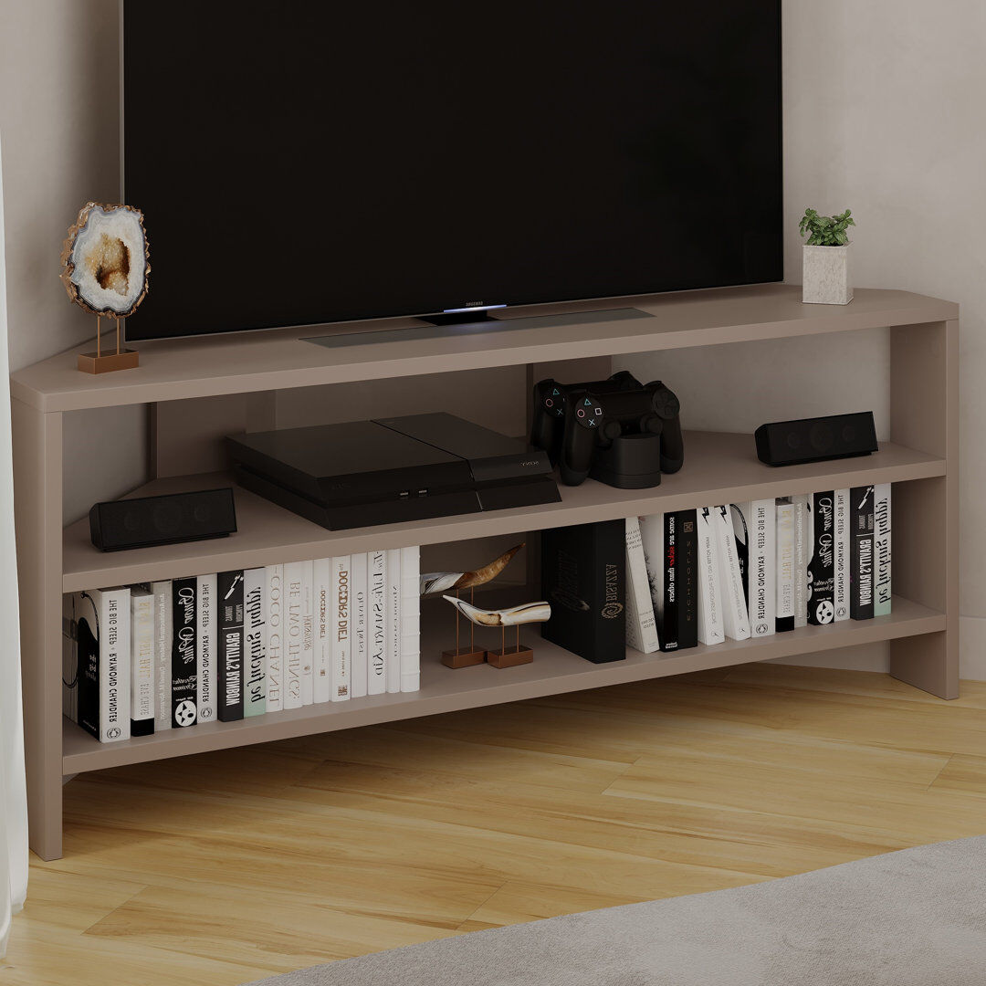 Zipcode Design Beene TV Stand for TVs up to 49" Stylish Corner Media Unit Light Mocha 32"
