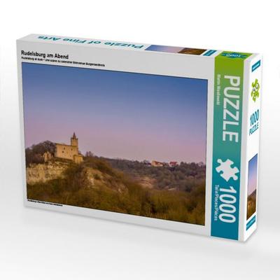 CALVENDO Puzzle Rudelsburg am Abend | 1000 Teile Lege-Größe 64x48cm Foto-Puzzle für glückliche Stunden