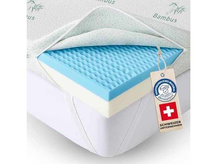 Welldora Premium Topper 80x200cm – B-Ware: BRAUCHT 7–10 Tage, UM Sich GANZ ZU ENTFALTEN, für unbequeme Matratze & Boxspringbett, wendbar mit 2 Härten, orthopädischer 5-Zonen-Matratzentopper, Oeko-Tex