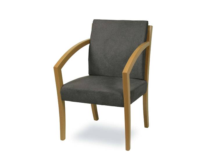 Esszimmerstuhl HOME AFFAIRE G98 George Armlehnstuhl, Sessel, in 3 Gestellfarben Made in Italy , grau (elephant, natur, elephant), B:58,5cm H:87cm T:65cm, Massivholz, Stühle, Esszimmerstuhl, Extra-confort, Fleckenabweisendes Gewebe, Massivholz