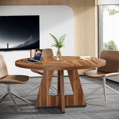 YUZHOU 47-Inch Round Conference Table/Desk for Meeting/Seminar/Training Room