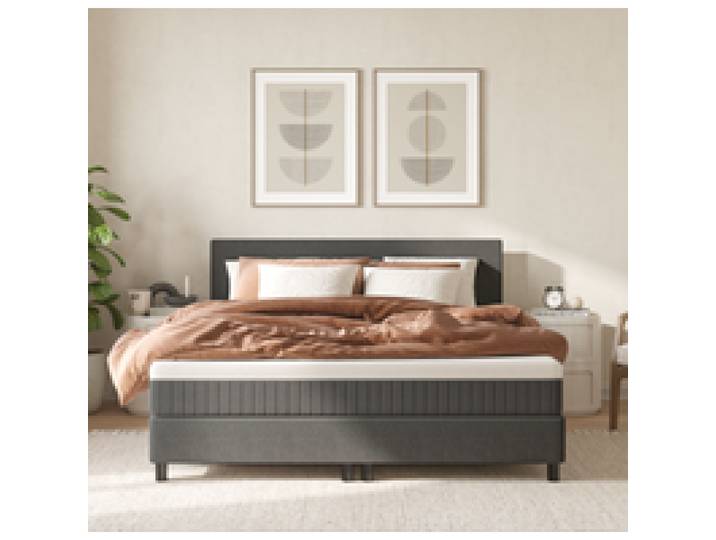 Emma Ensemble Confort Hôtelier 140x200 - Gris foncé - Lit et Matelas à ressorts Premium - Livraison et retour gratuits - Facile à monter