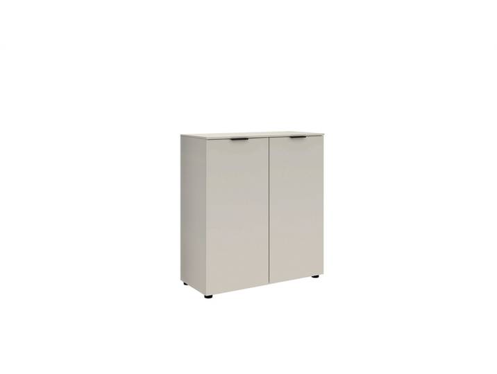 Kommode Linz 90 x 90 x 40 cm kaschmirfarbig/schwarz