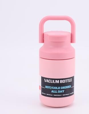 Uplifted Trends Portable Vacuum Insulated Water Bottle Stainless Steel Tumbler For Car & Outdoor pink