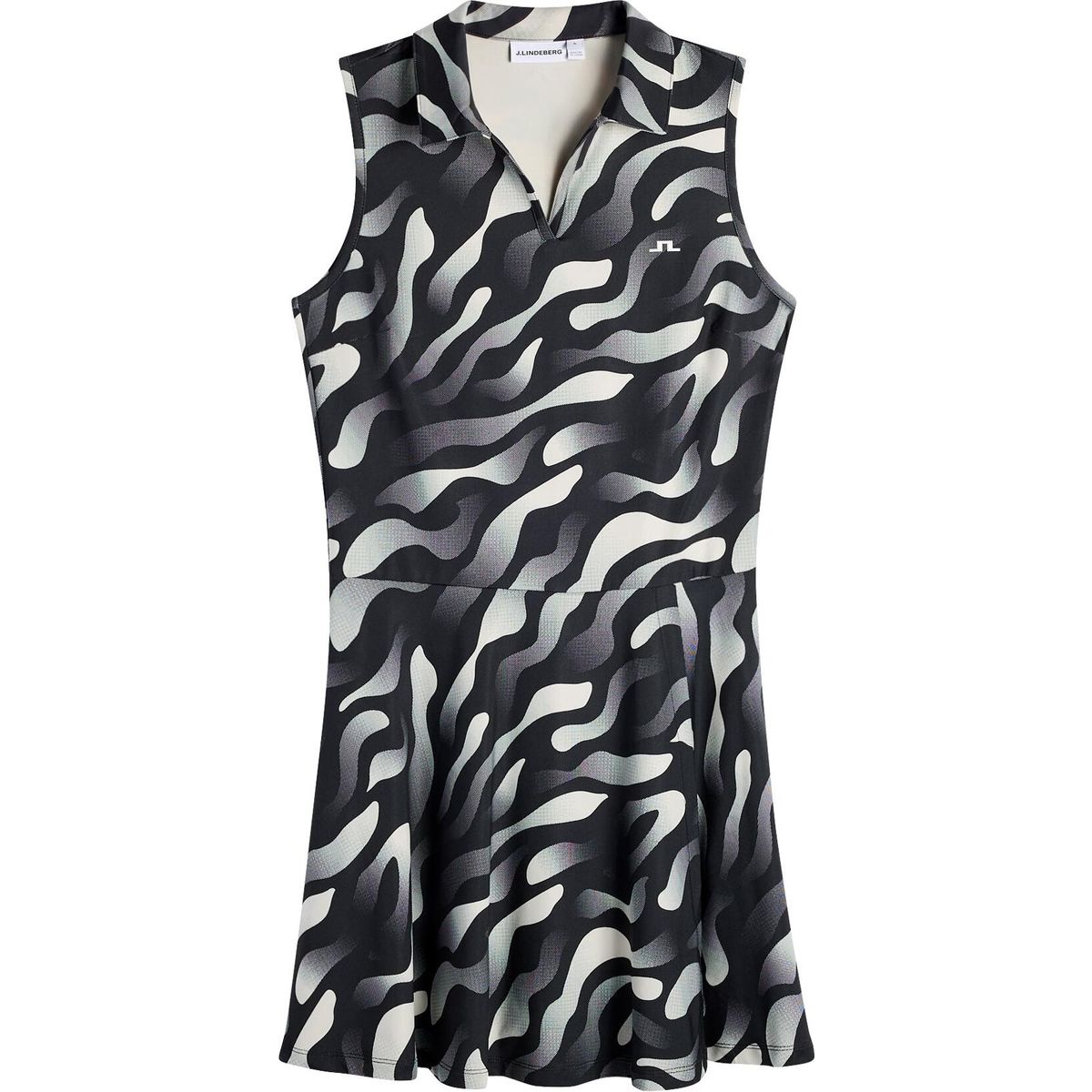 J.Lindeberg Dana Printed Dress bunker fade black moonbeam m (W125) S GWSD16643-W125-S