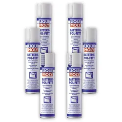6x Batteriepolfett LIQUI MOLY 3141 Spezialfett Kontaktfett Batterie-Pol-Fett 300ml