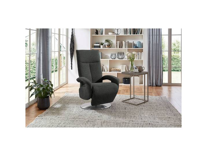 Relaxsessel Leesburg Grau Flachgewebe Amra Manuelle Verstellung ohne Aufstehhilfe/Relaxfunktion 74 x 112 x 82cm