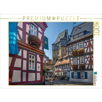 CALVENDO Puzzle Marktplatz von Idstein mit Burg, Hessen | 1000 Teile Lege-Größe 64 × 48 cm Foto-Puzzle für glückliche Stunden