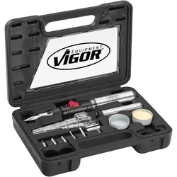 VIGOR Gas Lötkolben Satz, V5512, Anzahl Werkzeuge: 12