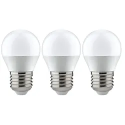 Paulmann 3er-Set LED Tropfenlampe G45, 230V, E27, 5.5W 2700K 470lm, weiß / opal PAUL-28579
