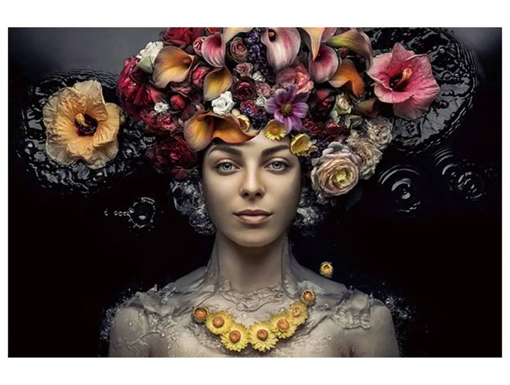 Bild Damen mit Blumenperücke image LAND