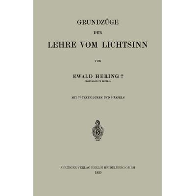 Grundzüge der Lehre vom Lichtsinn, Taschenbuch von Ewald Hering, Springer Berlin, 978-3-662-42174-1