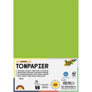 Folia Tonpapier 6450, A4, maigrün, 130g/m², 100 Blatt