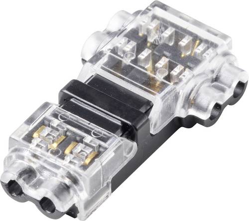 TRU COMPONENTS TC-14376144 Schnellverschluss flexibel: 0.5-0.75mm² starr: 0.5-0.75mm² Polzahl: 2 12 St. Durchsichtig, Schwarz