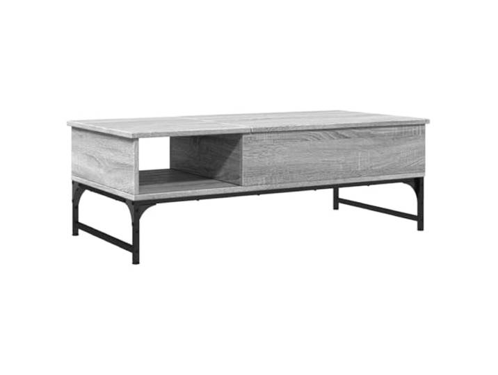 HKLGBVCR Couchtisch, grau, Sonoma, 100 x 50 x 35 cm, Holz und Metall