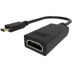 Vision USB-C-zu-HDMI-Adapter - wird in USB-C eingesteckt und hat eine HDMI-Buchse in voller Grösse - (HDMI), Video Adapter, Schwarz